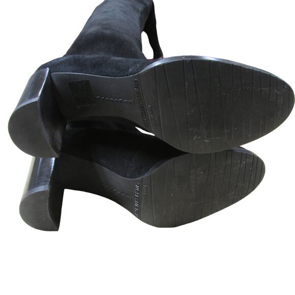 Stuart Weitzman NWOB Tipland Black Suede Over the Knee Boot Size 4M Stacked Heel - Picture 6 of 15